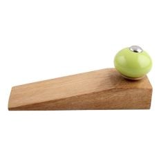 2 Pieces Lime Round Ceramic Wooden Door Stopper